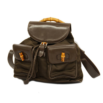 GUCCIAuth  Bamboo Rucksack 003 2058 0016 5 Women's Nylon Backpack Brown