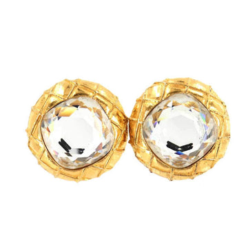 Chanel bijoux round type earrings gold accessories vintage