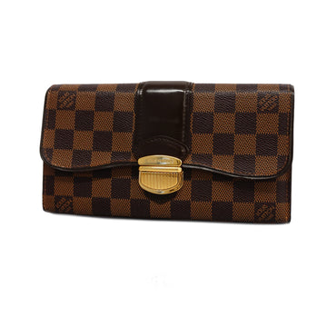 LOUIS VUITTONAuth  Damier Portofeuil Sistina N61747 Women's Long Wallet