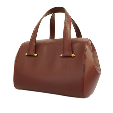 CARTIERAuth  Must Women's Leather Handbag Bordeaux