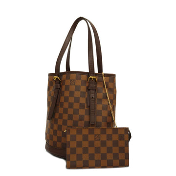 LOUIS VUITTON Tote Bag Damier Marais N42240 Ebene Ladies