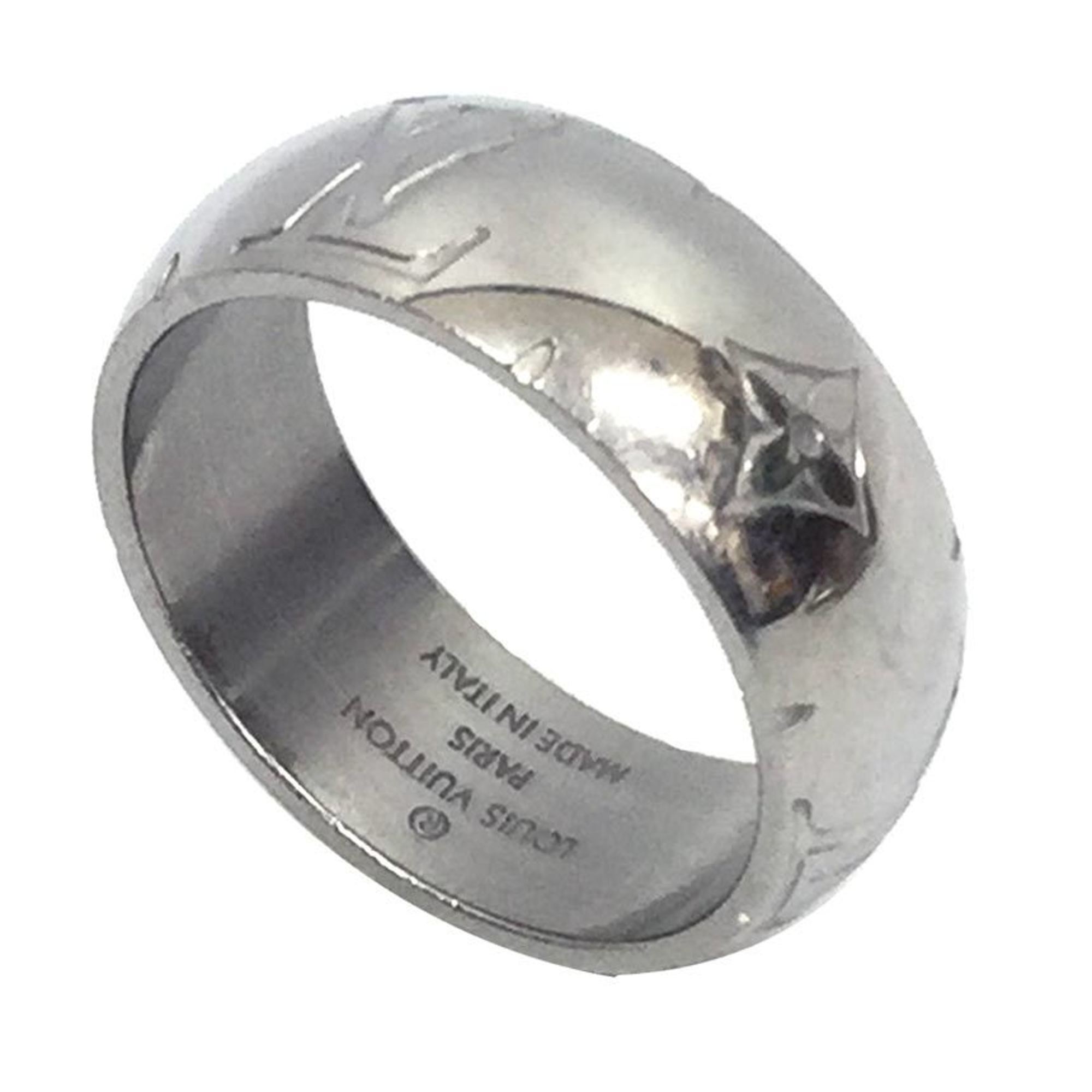 Louis Vuitton Sweet Monogram Ring Metal and Enamel Silver 800502