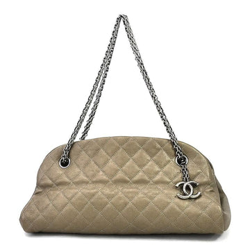 CHANEL Shoulder Bag Chain Cocomark Matelasse Graige Caviar Skin Women's