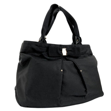 SALVATORE FERRAGAMO Handbag Translation Ali Vala Ribbon Tote Bag AB-21 B672 Nylon Leather Black Ladies