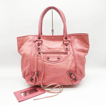 BALENCIAGA The Sunday Tote Bag Handbag Editor's Pink Leather Ladies 228750 6603