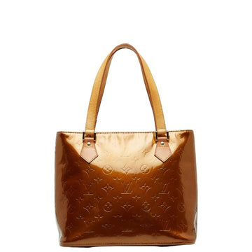 LOUIS VUITTON Monogram Vernis Houston Tote Bag M91122 Bronze Brown Patent Leather Women's