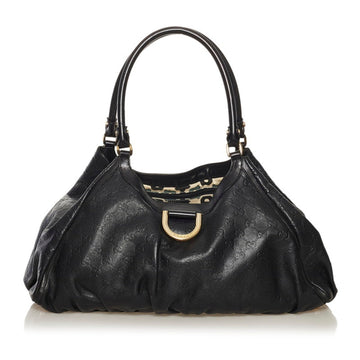 Gucci Shima Abbey Handbag 189835 Black Leather Ladies GUCCI