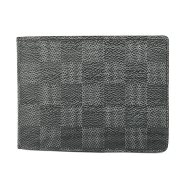 LOUIS VUITTON Wallet Damier Graphite Portefeuille Multiple N62663 Black Men's