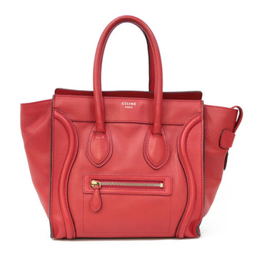 Celine Handbag Luggage Micro Red Ladies