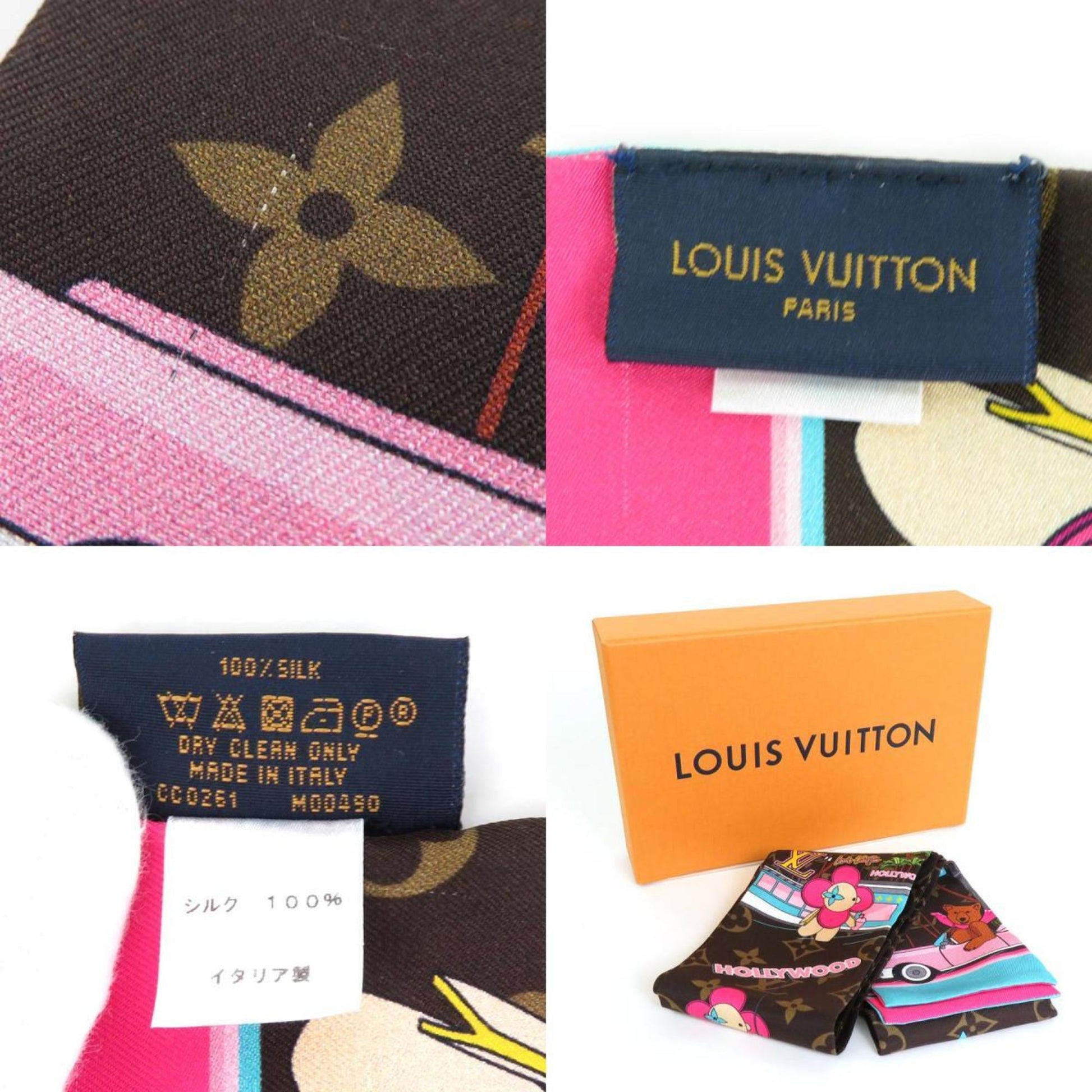 Louis Vuitton M00490 Bandeau Vivienne Christmas Scarf Silk