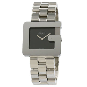 GUCCI 3600M G Square Watch Stainless Steel SS Men's