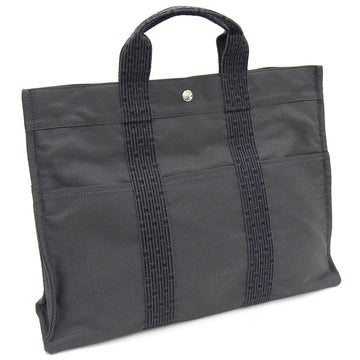HERMES handbag Yale line tote MM gray canvas men's women's bag