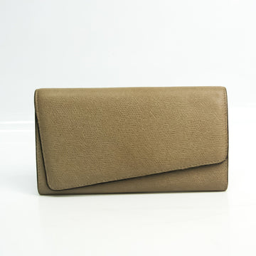 VALEXTRA Twist Long Wallet V9A15 Unisex Leather Long Wallet [bi-fold] Gray Beige