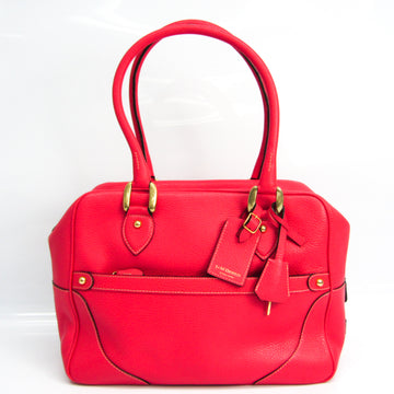 J&M DAVIDSON MIA Women's Leather Tote Bag Red Color