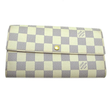 Louis Vuitton Sarah Wallet LLadies Long Wallet N61735 Damier Azur White