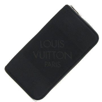 LOUIS VUITTON Round Long Wallet Damier Juan Portefeuille Zippe M93546 Noir Black Men's