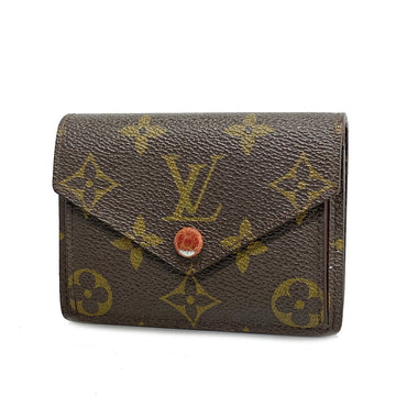 LOUIS VUITTON Wallet Monogram Portefeuille Marie M93802 Brown Rouge Women's