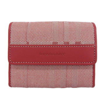 BURBERRY Canvas Bifold Wallet - Red