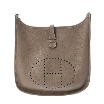 HERMES Evelyn 3 PM Etoupe Palladium hardware Z stamp [around 2021] Women's Taurillon Clemence shoulder bag