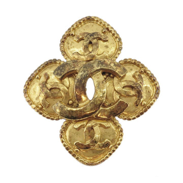 CHANEL brooch here mark GP plated gold 96A ladies
