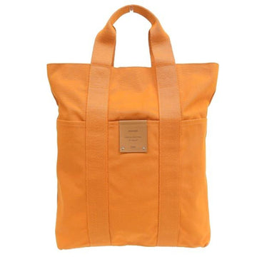 HERMES Canvas Fool Toe Cabas Tote Bag French Festival 2001 Hawaii Limited Orange Ladies