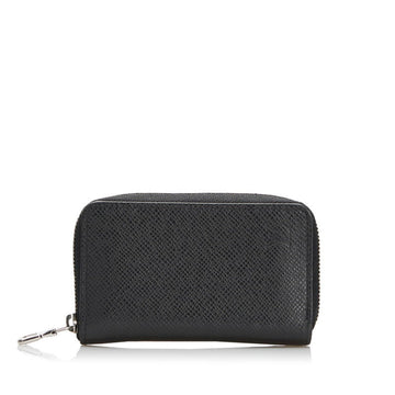 Louis Vuitton Taiga Zippy Coin Case Card Purse M30511 Black PVC Leather Women's LOUIS VUITTON