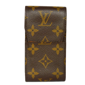 LOUIS VUITTON Cigarette Case Etuit Flap Type Tobacco Monogram Maron M63024 Men Women