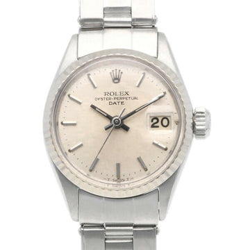 Rolex Date Oyster Perpetual Watch Stainless Steel 6517 Ladies