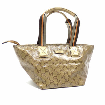 Gucci Handbag GG Crystal Ladies Gold PVC Canvas 131228