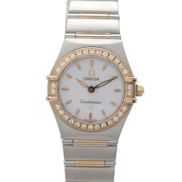 OMEGA Constellation Diamond Bezel Wrist Watch Wrist Watch 1360.72 Quartz White White shell K18PG[Rose Gold] Stainle 1360.72