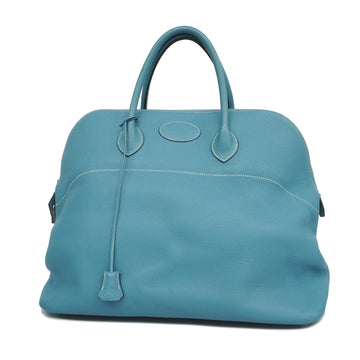 HERMESAuth  Bolide 45 F Stamped Women's Togo Leather Handbag Blue Jean