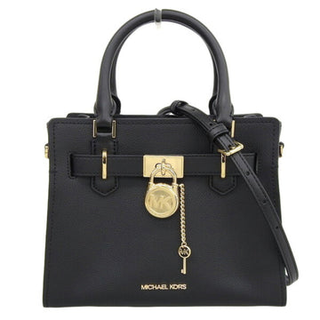 MICHAEL KORS Leather Hamilton Handbag - Black