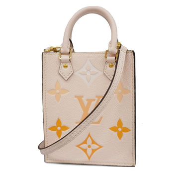 LOUIS VUITTON Handbag Monogram Empreinte Petit Sac Plat M80449 Creme Saffron Ladies