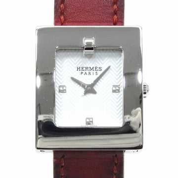 HERMES watch belt ladies quartz SS leather BE1.110 battery type