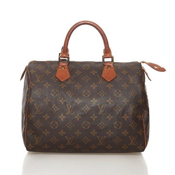 Louis Vuitton Monogram Speedy 30 M41526 Brown PVC Leather Ladies