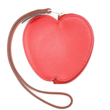 HERMES/ Tutti Frutti Apple Coin Case Red Ladies