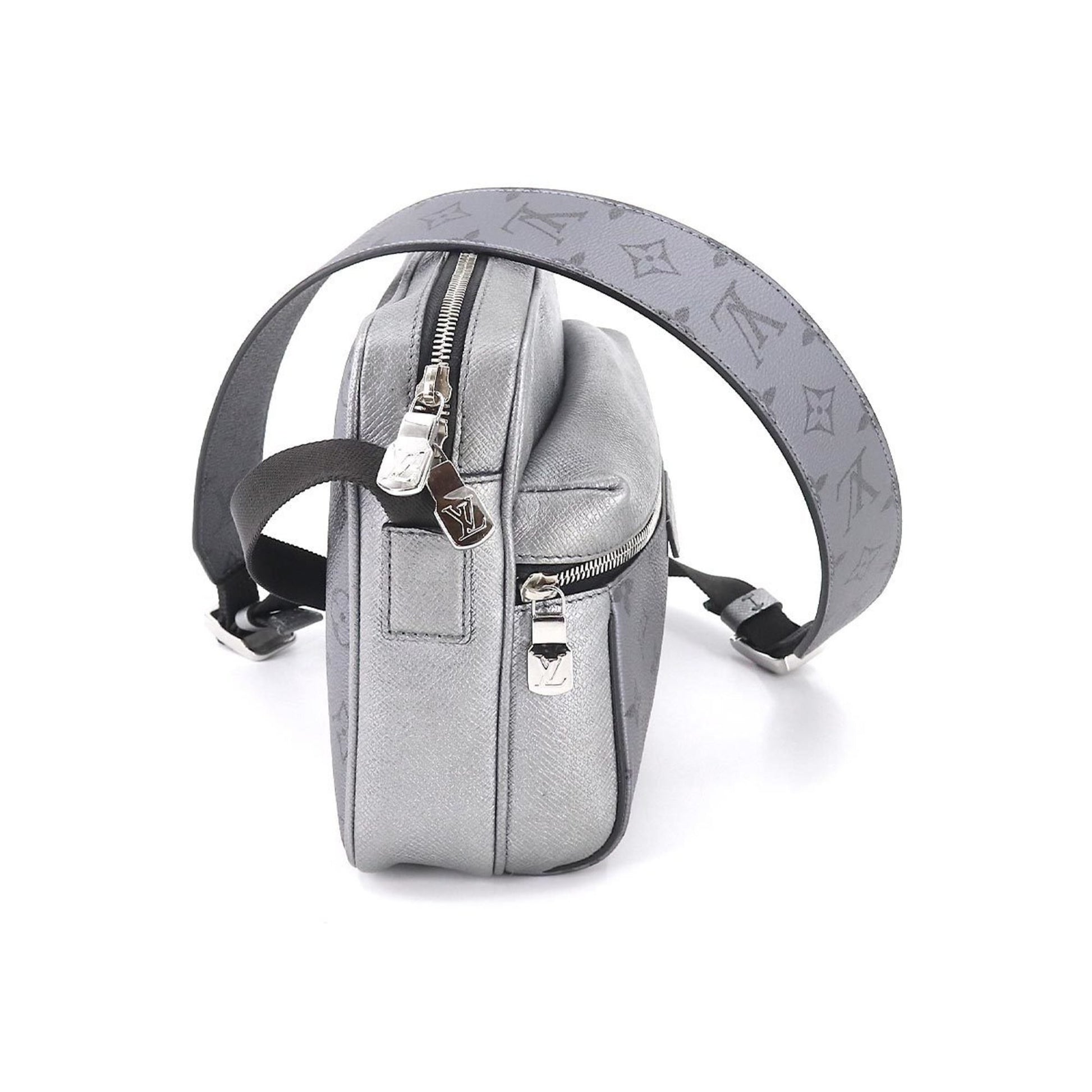 Louis Vuitton Silver Taigarama Outdoor Slingbag Silver Hardware