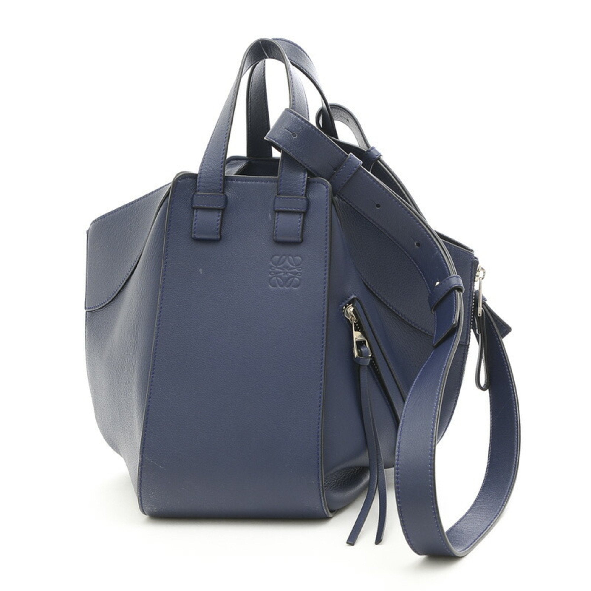 LOEWE Hammock Small 2WAY Shoulder Bag Calf Navy