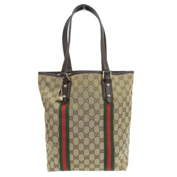 GUCCI GG Canvas Sherry Tote Bag 162899 Beige Women's