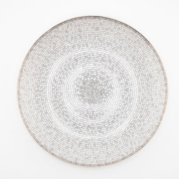 HERMES Mosaic 24 Plate Dish Gray Unisex