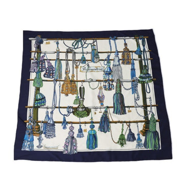 HERMES Pasementerie Carre90  Blue Scarf