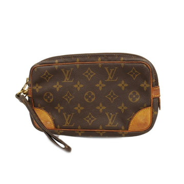 LOUIS VUITTON Clutch Bag Monogram Marly Dragonne PM M51827 Brown Men's