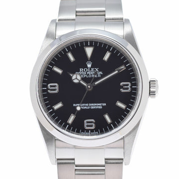 ROLEX Explorer 1 EX1 114270 Men's SS watch self-winding black dial