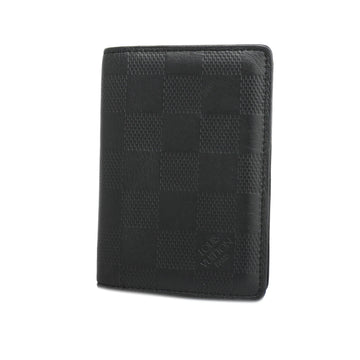 LOUIS VUITTONAuth  Damier Infini Organizer De Poche N63012 Card Case Onyx