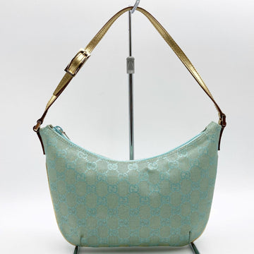 GUCCI GG canvas hobo bag shoulder mint green blue ladies 005 0813