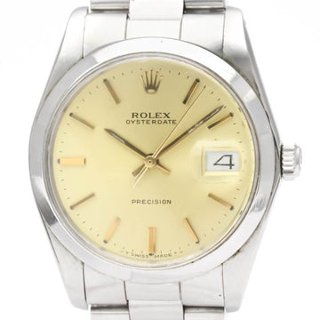 Vintage ROLEX Oyster Date Precision 6694 Steel Hand Winding Mens Watch BF550955