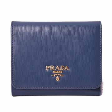 Prada Wallet PRADA 3-fold wallet 1MH176 VITELLO MOVE Leather BLUETTE Blue Outlet