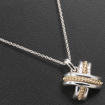 TIFFANY necklace signature combination vintage silver 925 K18 gold &Co. Ladies