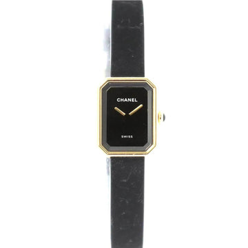 CHANEL Premiere Velvet H6125 Women's Watch Black Dial K18YG Yellow Gold Quartz