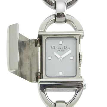 Dior Pandiola Watch D78-100 Stainless Steel Quartz White Dial Women's